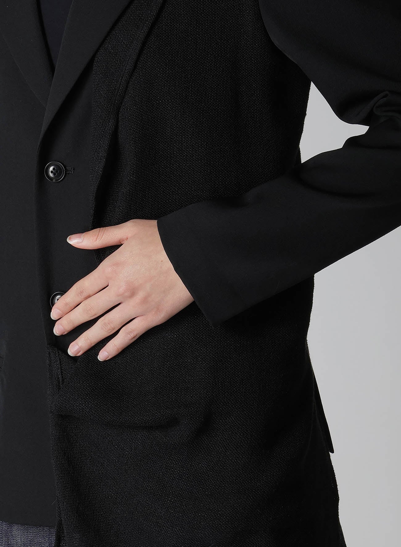 WOOL GABARDINE LEFT DOUBLED JACKET – THE SHOP YOHJI YAMAMOTO