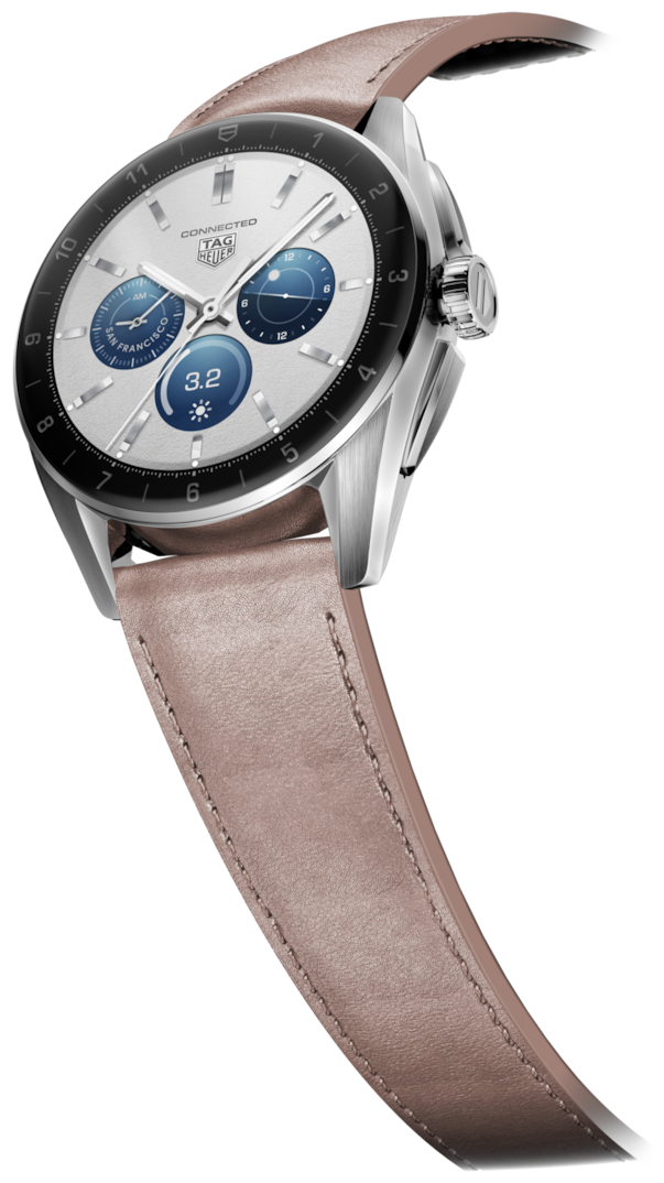 TAG HEUER CONNECTED CALIBRE E4 METALLIC PINK LEATHER EDITION