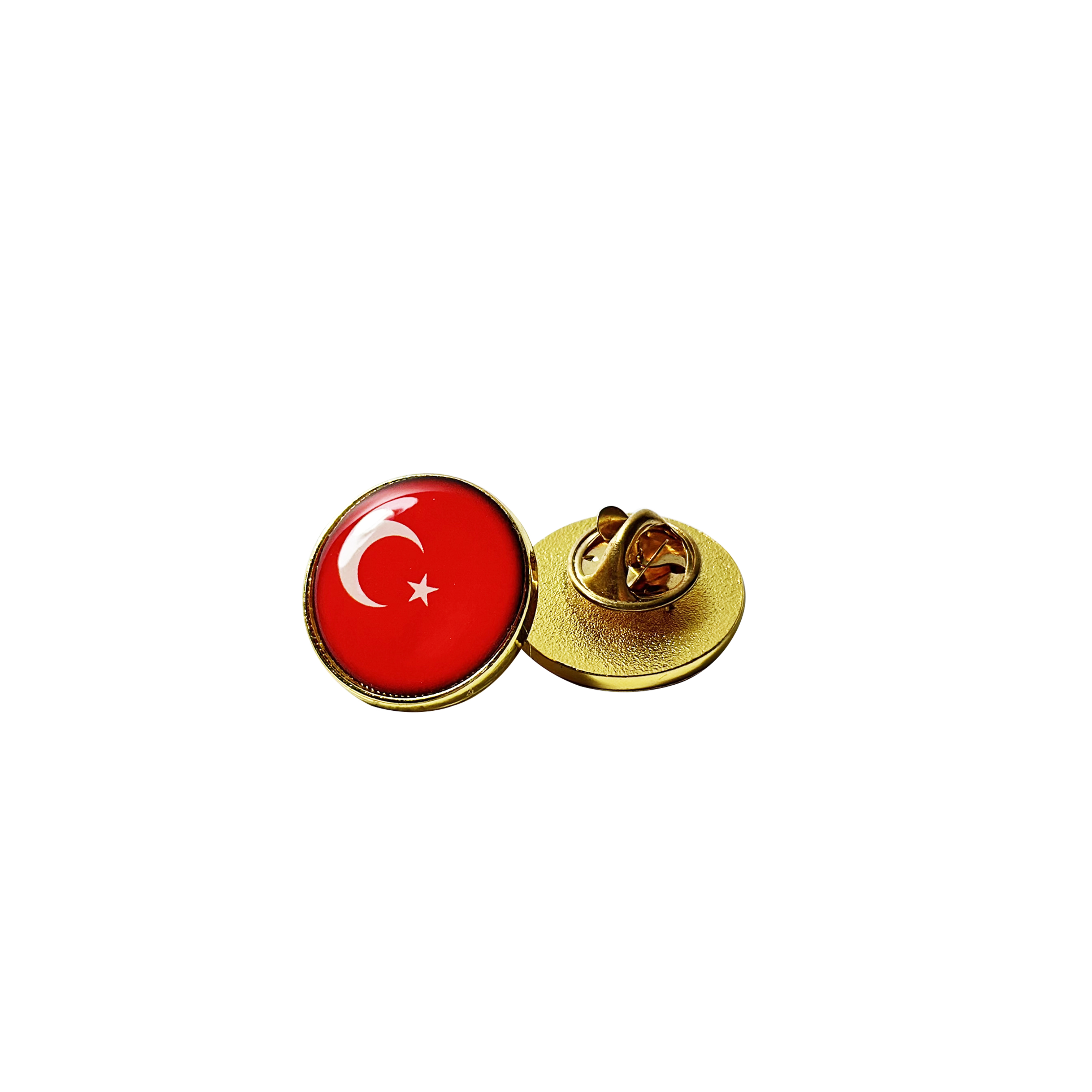 トルコ】円形ピンズ 国旗ピンバッジ 国旗ピンズ 友好バッジ - Tokin Inc