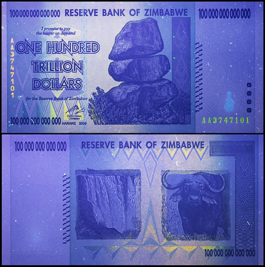 楽天市場】100兆ジンバブエドル紙幣 新品 未使用（ハイパーインフレ