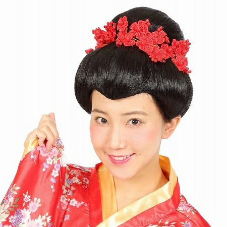 楽天市場】カツランド 日本髪【お姫様 かつら ウィッグ 黒髪 ブラック