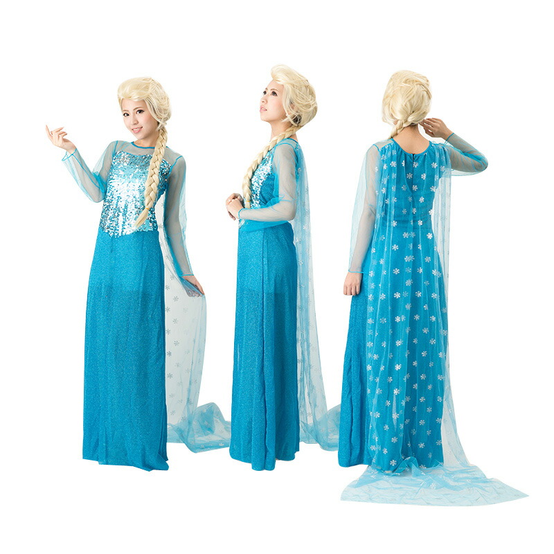 楽天市場】アナ雪 エルサ風 コスチューム コスプレ レディース ドレス