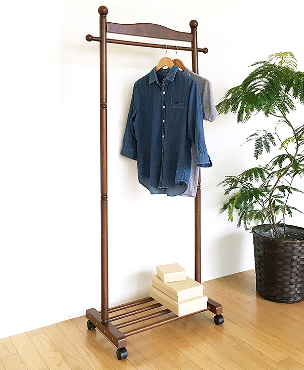 楽天市場】木製 ハンガーラック オリジナル新色追加 スタンダード 洋服