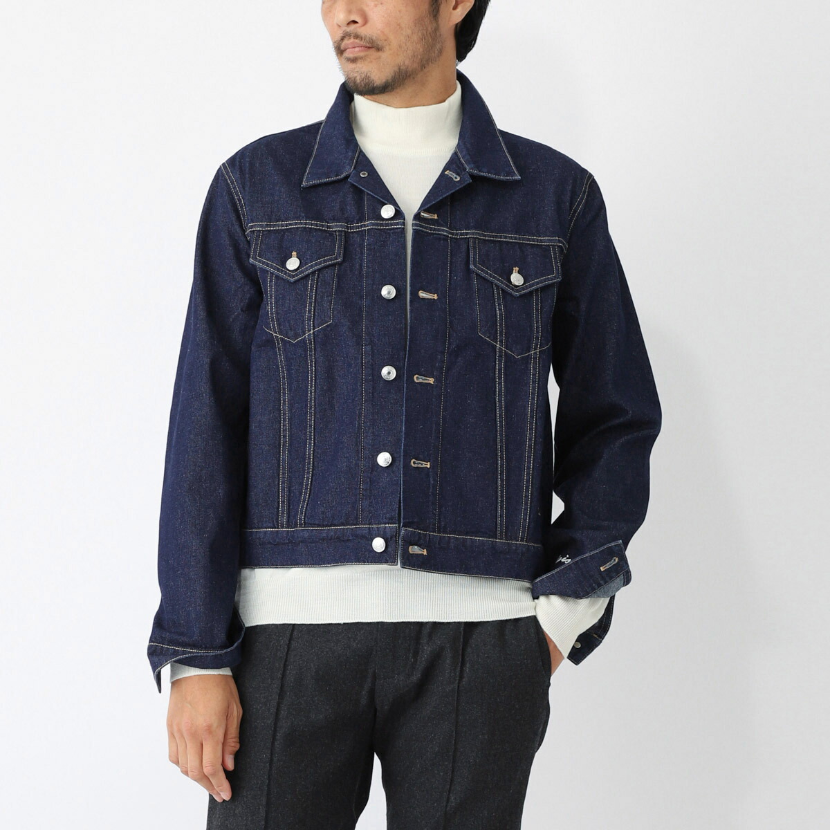 楽天市場】メゾンキツネ MAISON KITSUNE デニムジャケット ブルー