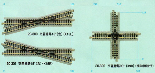 楽天市場】複線片渡りポイント 4番(左)【KATO・20-230】「鉄道模型 N