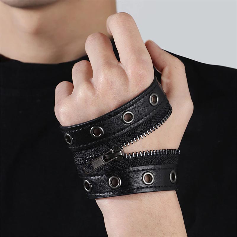 GROK LEATHER ブラックレザーバングル GROK LEATHER ブラックレザー