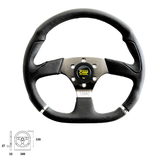 楽天市場】OMP ステアリング OD0-2018 CROMO クロモ D型(350mm×330mm
