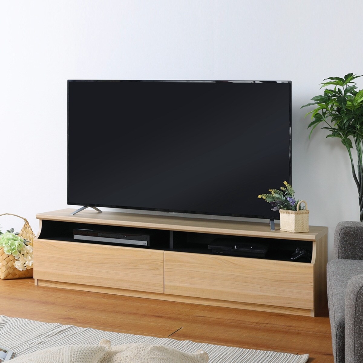 楽天市場】シンプルなローテレビボード（幅148cm TL3） ニトリ