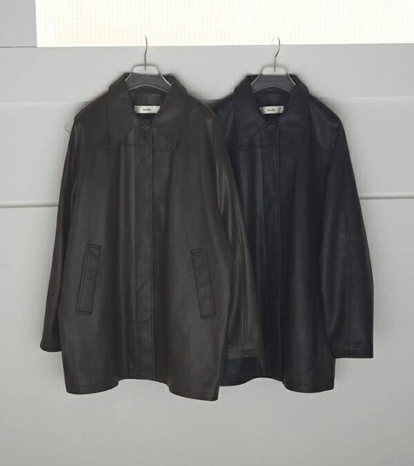 楽天市場】アンヌーク anuke エコレザーオーバージャケット Ecoleather