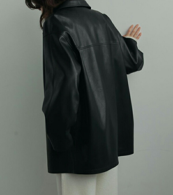 楽天市場】アンヌーク anuke エコレザーオーバージャケット Ecoleather