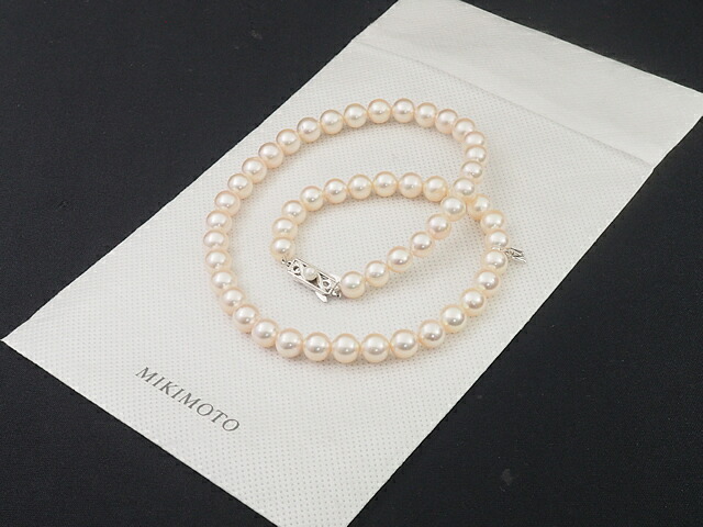 楽天市場】音羽屋□ ミキモト MIKIMOTO パール/7.5～8mm K14WG 真珠