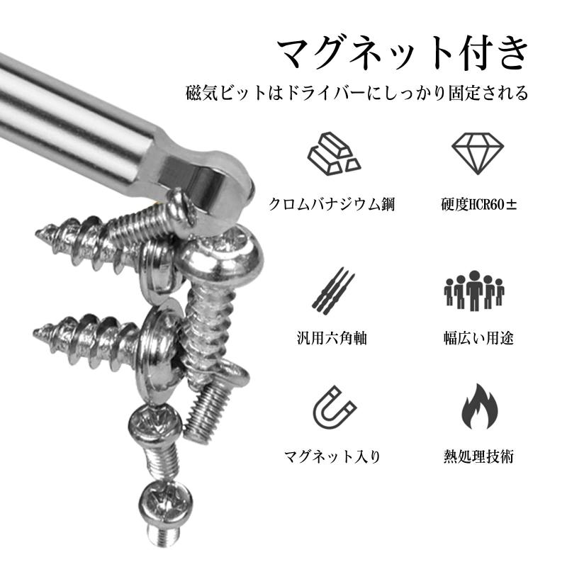 楽天市場】 ボールポイント 六角ビットセット 7本組 65mm 片頭 6.35mm