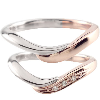 楽天市場】【10%OFFセール】18金 プラチナ ペアリング ダイヤ入り 結婚