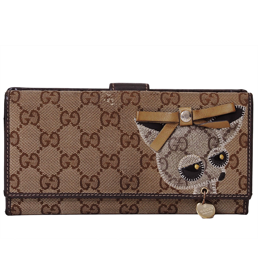 楽天市場】グッチ GUCCI 財布 二つ折り 長財布 グッチ ブラウン GG