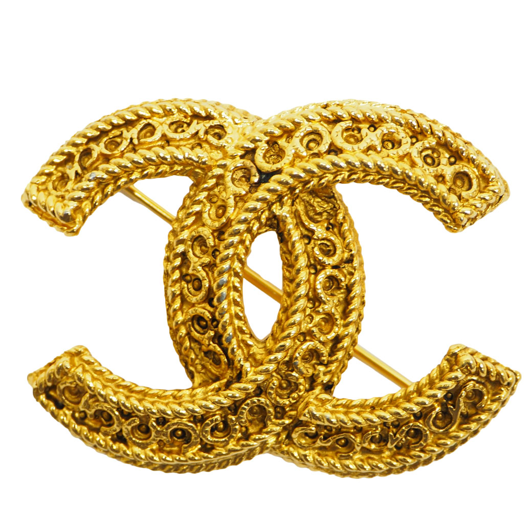 楽天市場】シャネル CHANEL ブローチ ヴィンテージ ココ ゴールド