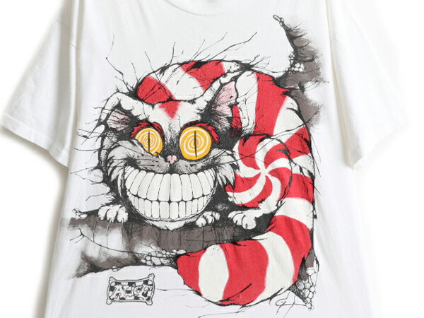 楽天市場】90s USA製 ☆ 不思議の国のアリス チェシャ猫 プリント T