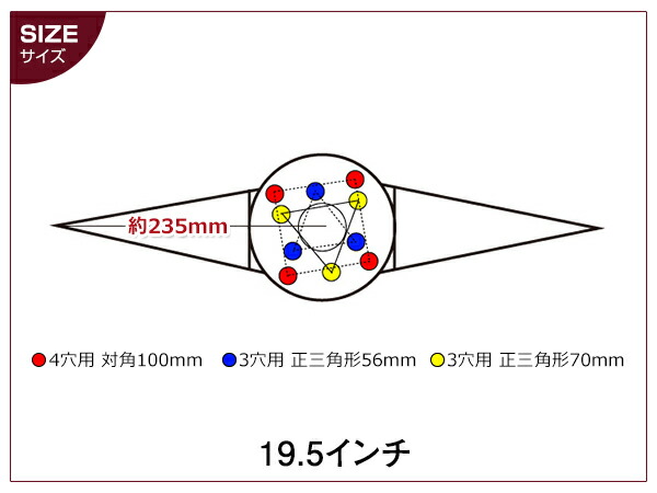 楽天市場】【送料無料】 一文字型 ホイールスピンナー 2個セット 19.5