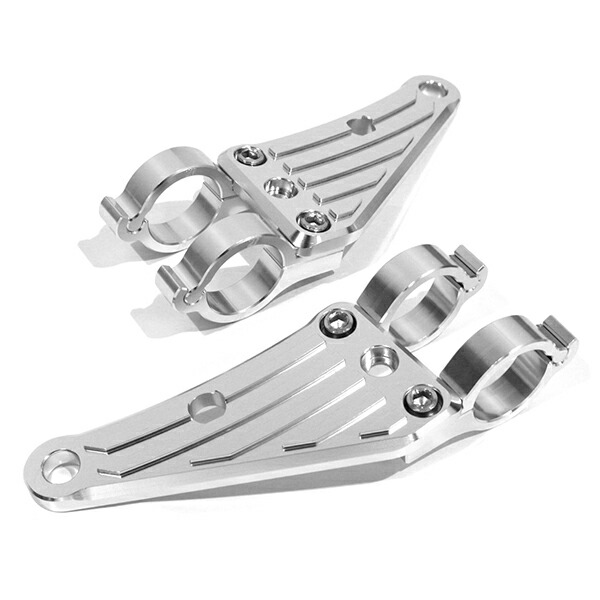 楽天市場】【送料無料】 アルミ ヘッドライト ステーシルバー 41mm 41φ