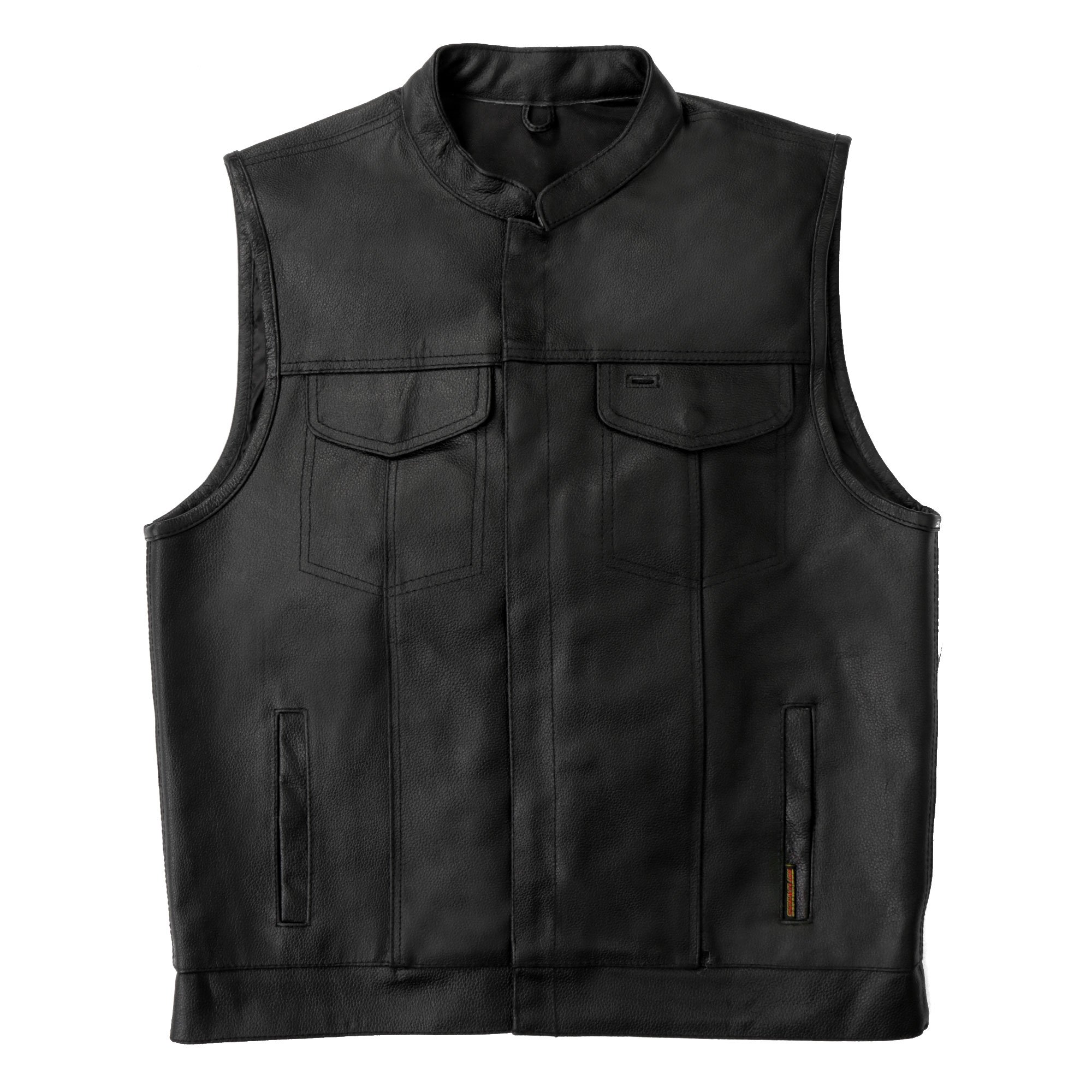 楽天市場】Hot Leathers バイク レザーベスト 本革 牛革 [Zip and Snap