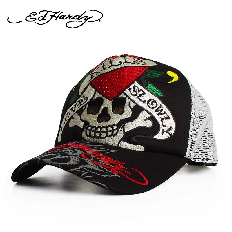 楽天市場】エドハーディー Ed Hardy ツイルメッシュキャップ 帽子 刺繍