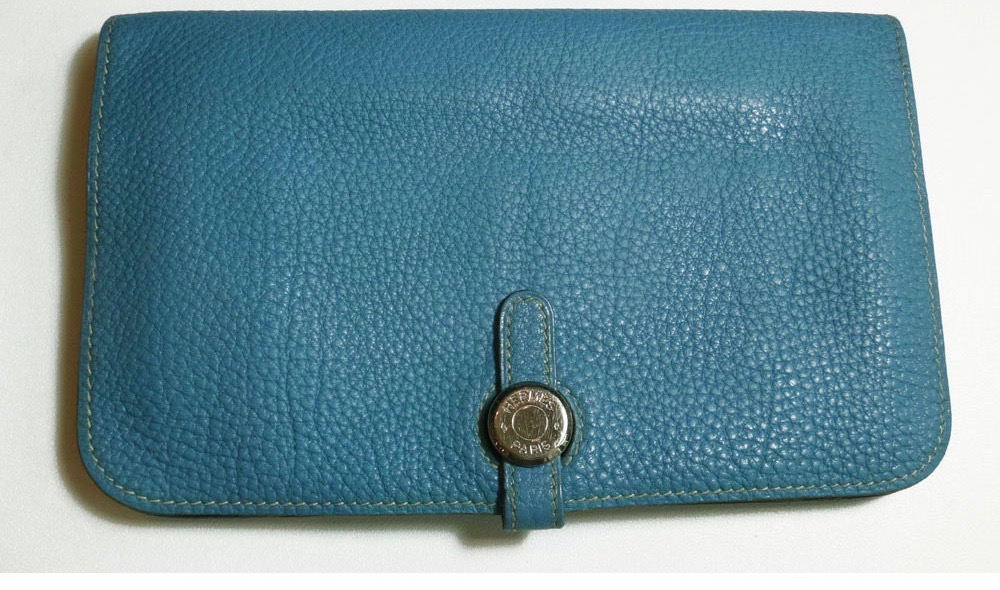 楽天市場】HERMES エルメス 長財布 ドゴンGM ブルー 二つ折り 財布