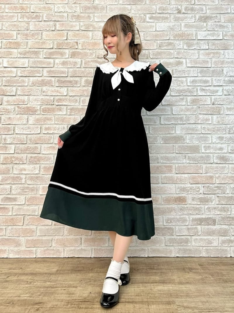 楽天市場】【SALE／49%OFF】(W)バイカラーセーラーロングOP axes femme