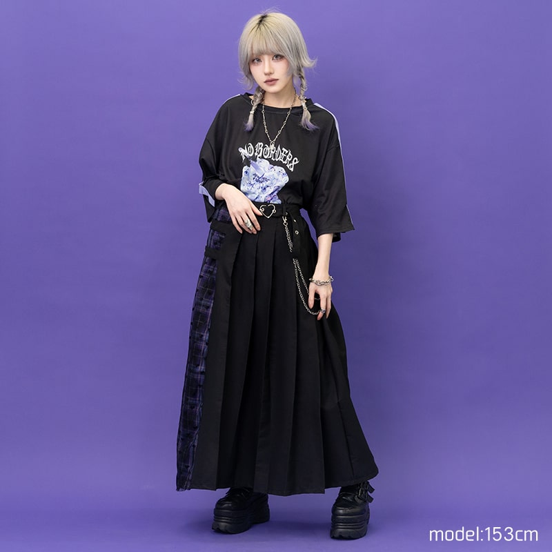 楽天市場】LOVE PUNK ロングスカート パープル ロング丈 原宿系 原宿