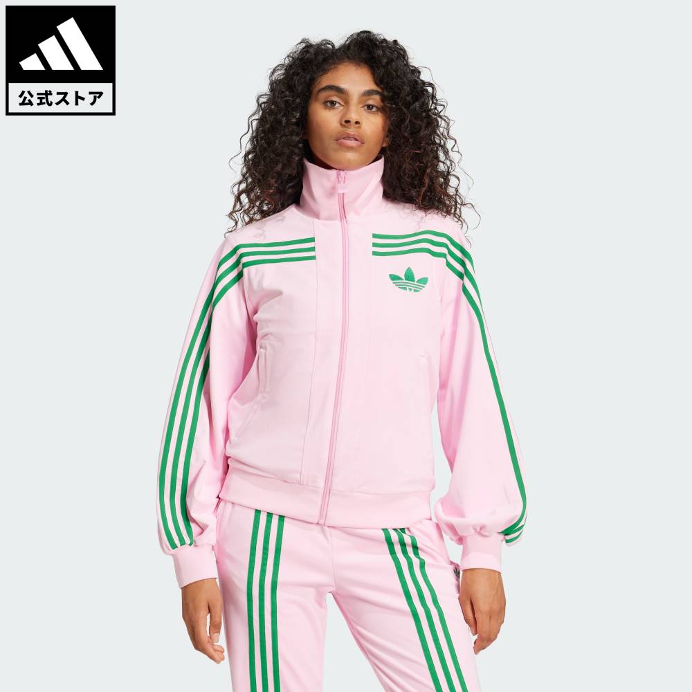 adidas オリジナルス ベロア ピンク ストライプ ジャージ パンツS