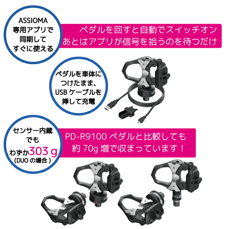 楽天市場】Favero ファベロ ASSIOMA DUO パワーメーター ペダル 両側