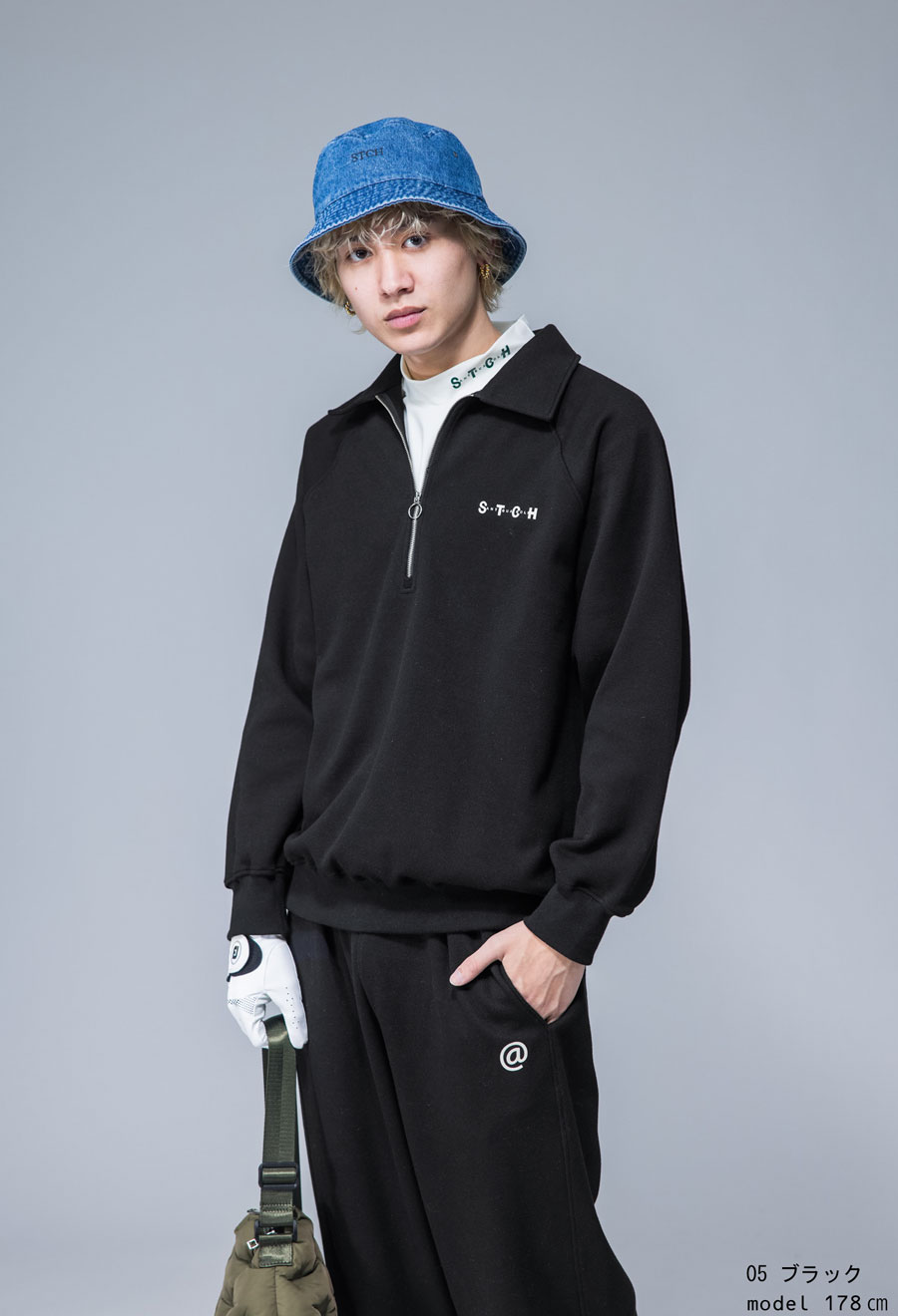 楽天市場】ANTIQUA GOLF×STCH ハーフジップトップス レディース 送料