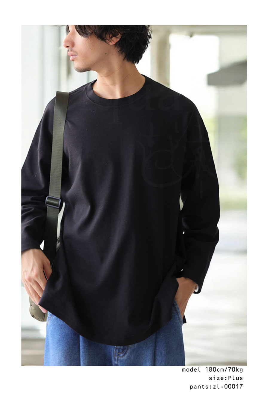 楽天市場】ロンT ロングTシャツ メンズ トップス 長袖 無地 丸首・(100
