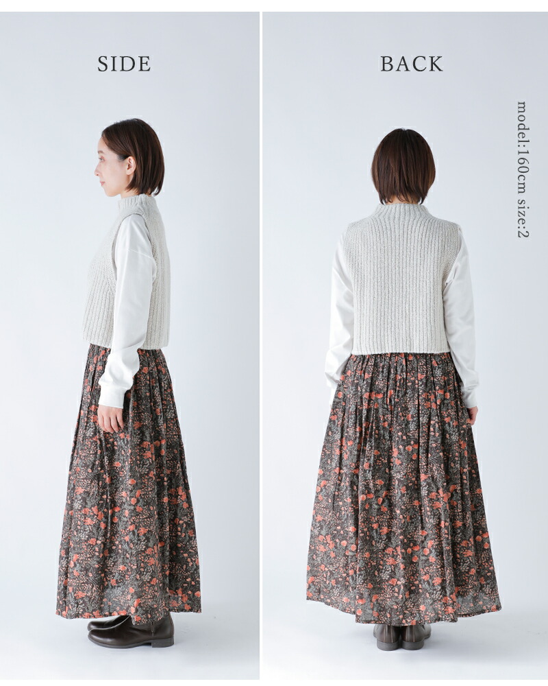 楽天市場】SOIL ソイル 60s キャンブリック フラワープリント ギャザー