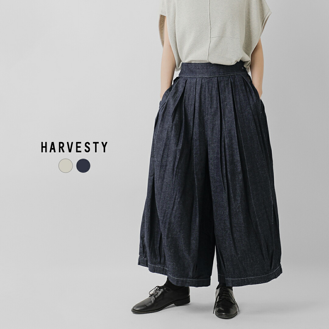 楽天市場】HARVESTY ハーベスティ デニム サーカス キュロットパンツ