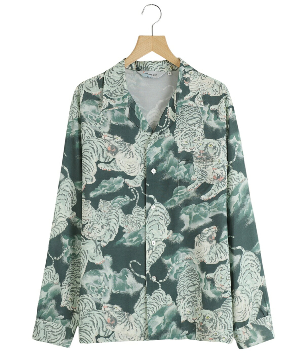 楽天市場】[送料無料]NIPOALOHA : RAYON LONG SLEEVE ALOHA SHIRT(百虎