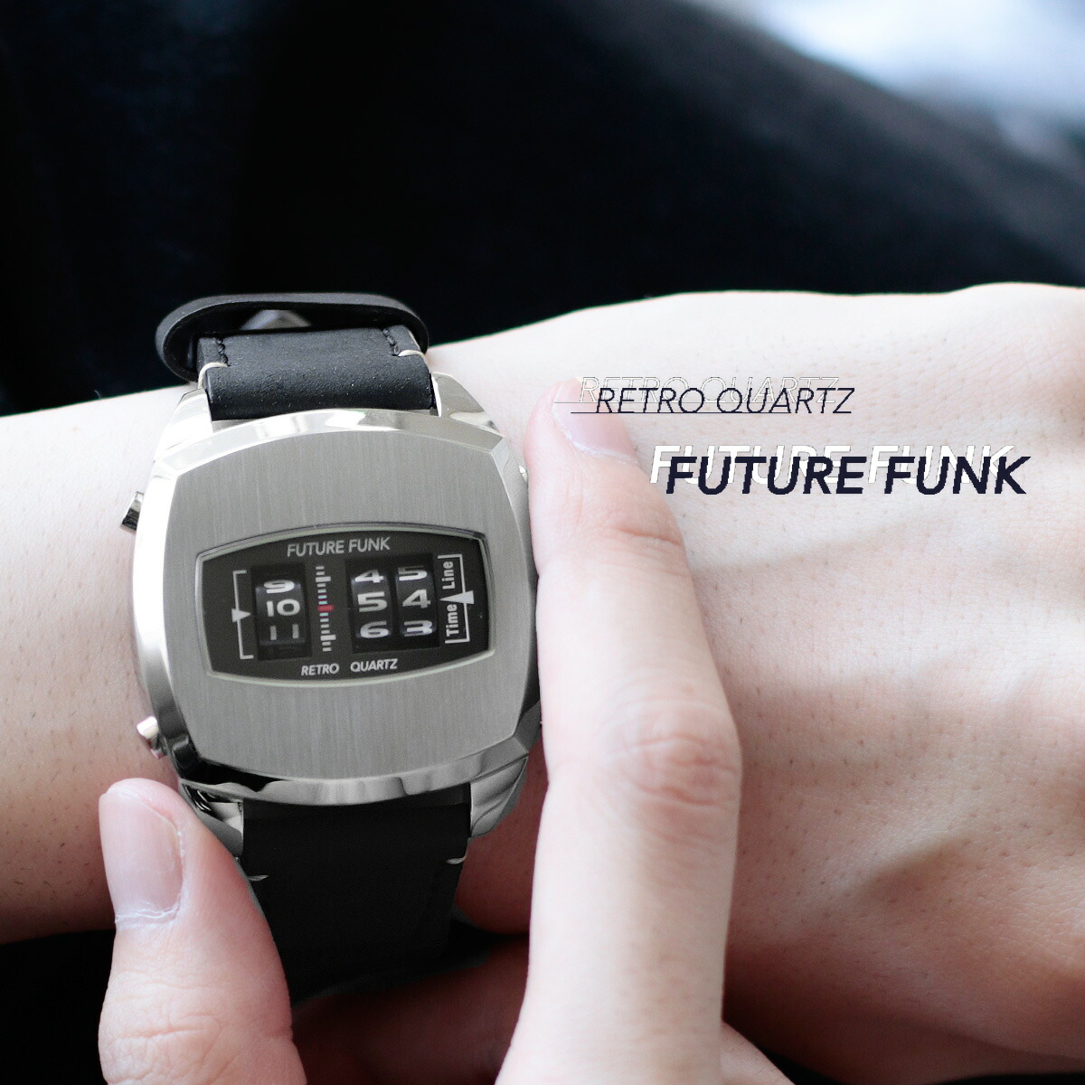 楽天市場】FUTURE FUNK フューチャーファンク FF101-SV-LBK クオーツ