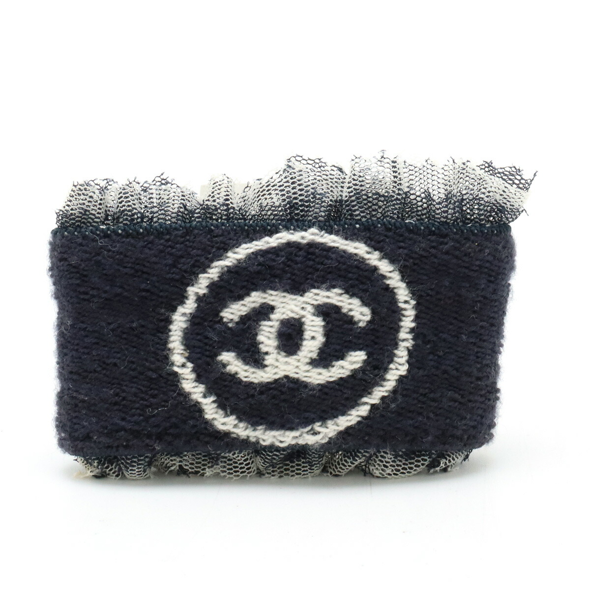 楽天市場】CHANEL シャネル ココマーク リストバンド フリル コットン