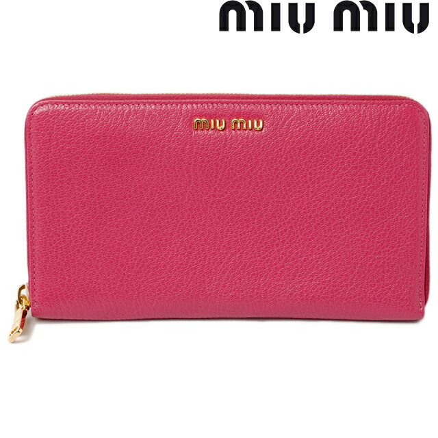 楽天市場】ミュウミュウ 財布 miumiu 長財布 ラウンドファスナー式