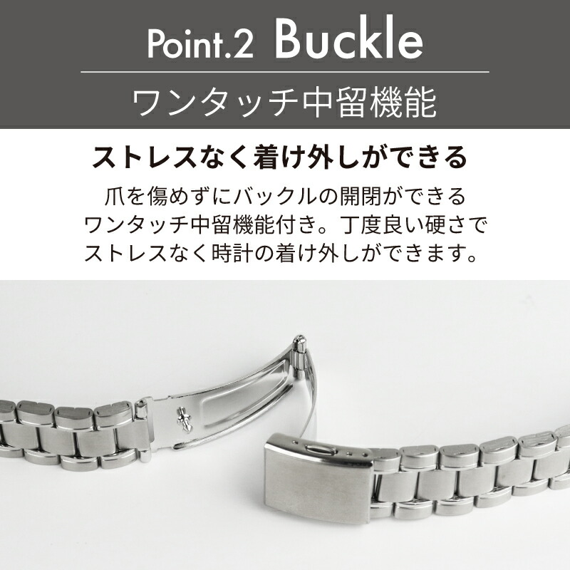 楽天市場】ステンレス 時計ベルト 時計バンド バンビ メタル 金属
