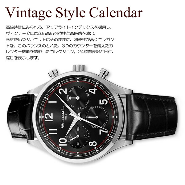 楽天市場】【WILLIAM L.1985】 ウィリアムエル メンズ 腕時計