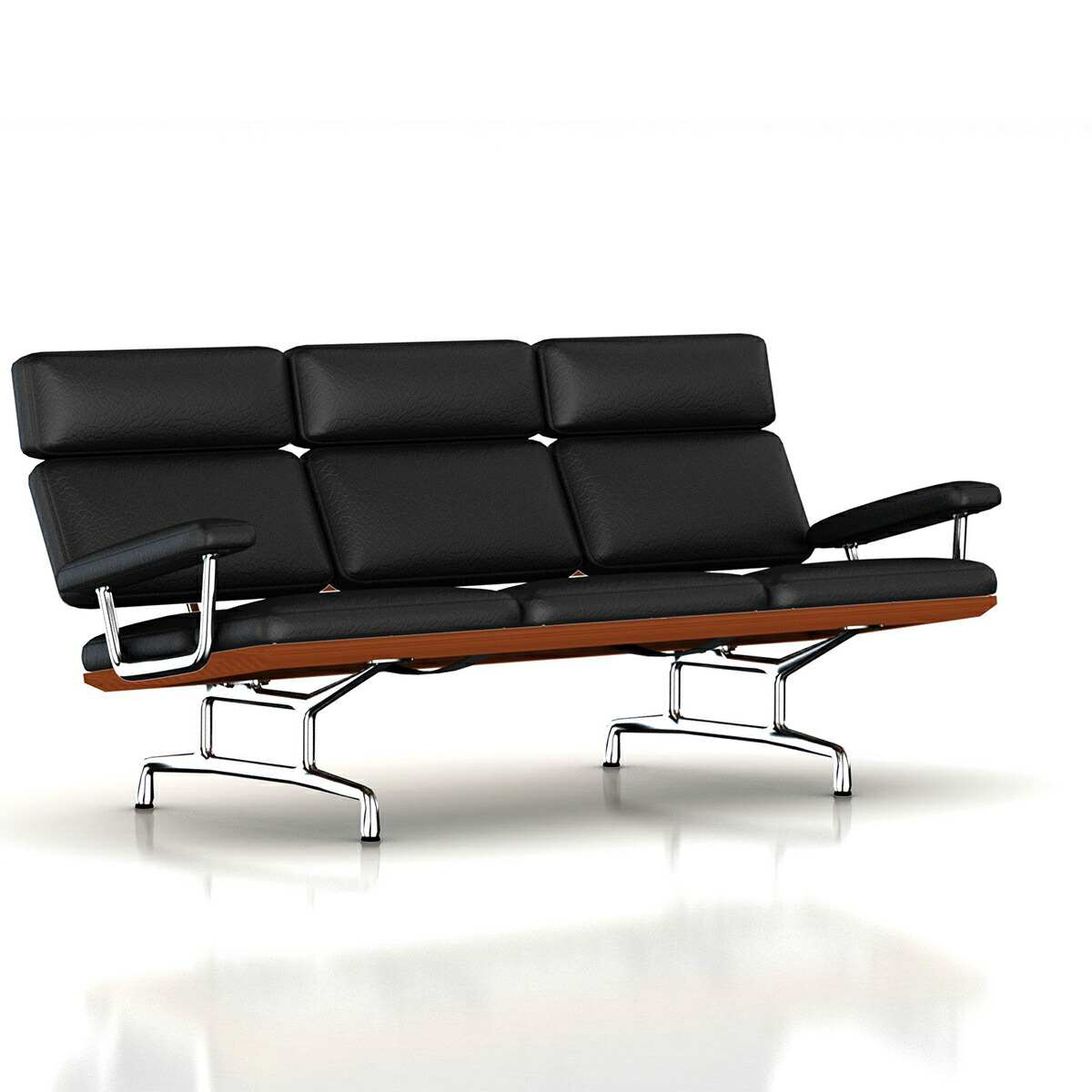 楽天市場】イームズ EAMES ソファ 3シート シェル：ウォールナット/張