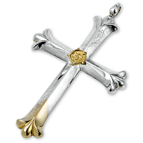 楽天市場】【鷲見太郎 Pendant ペンダント】唐草エングレーブクロスK18
