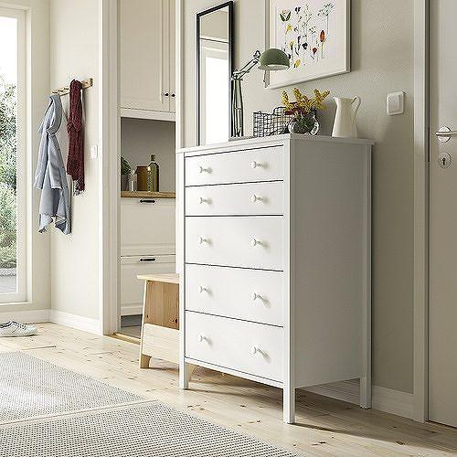楽天市場】IKEA イケア チェスト（引き出し×5） ホワイト 転倒防止機能