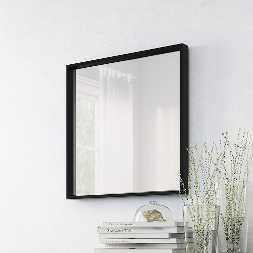 楽天市場】IKEA イケア ミラー 鏡 ブラック 黒 65x65cm z50320315