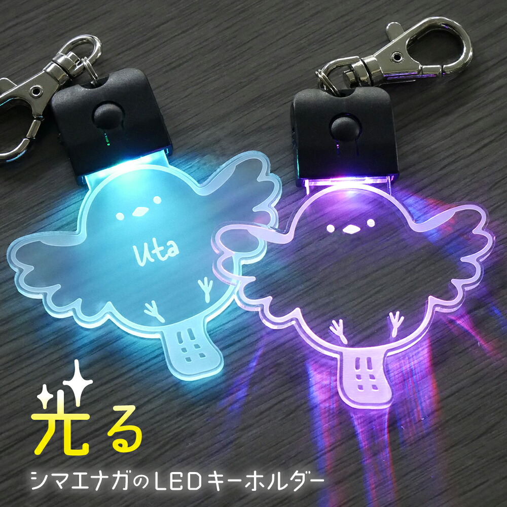 楽天市場】【キーホルダー】【7色に光る】シマエナガのLEDキーホルダー