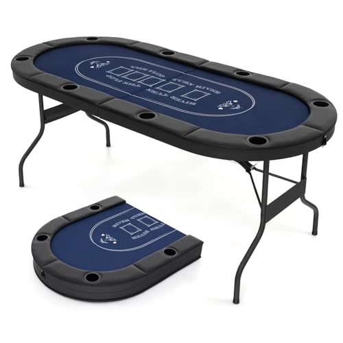 楽天市場】COSTWAYポーカーテーブル 8人用 ポーカーマット 麻雀卓