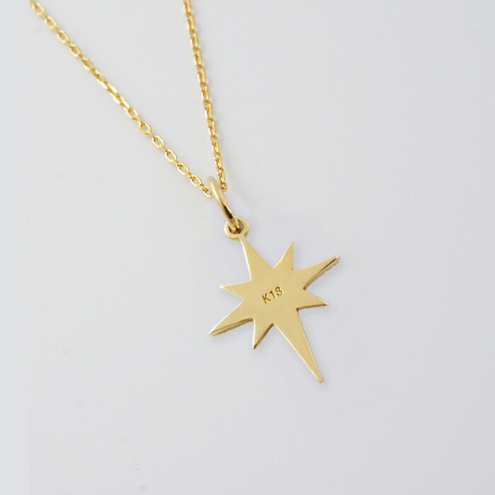 楽天市場】k18 ゴールド ネックレス スター 北極星 チャーム 18金 18k
