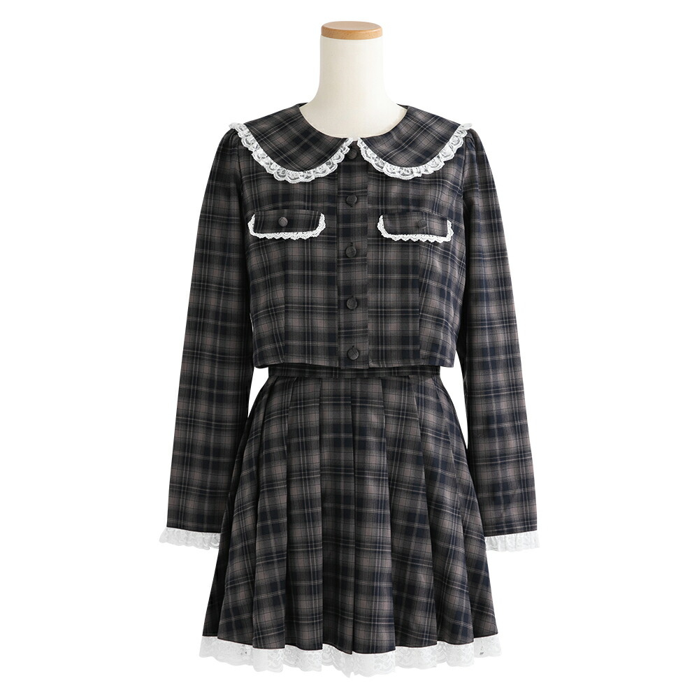 楽天市場】【SALE】【4L~6L】丸襟レースセーラーセットアップ : 夢展望