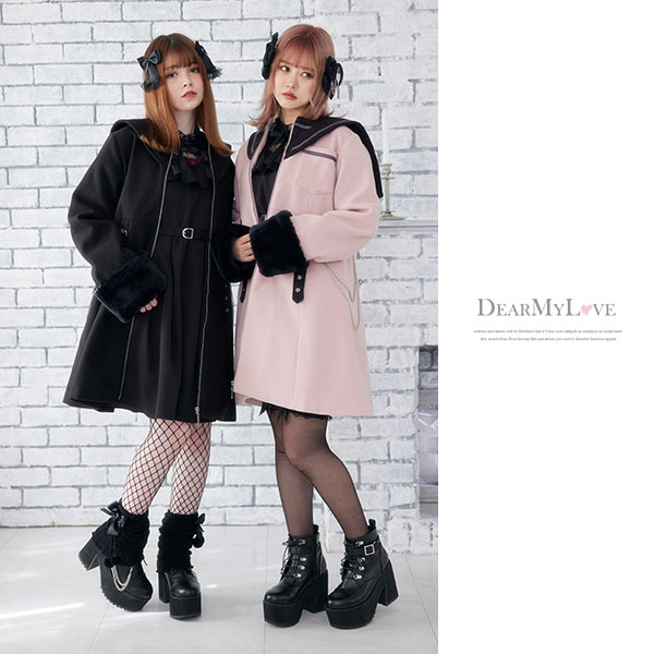 楽天市場】【SALE】 サイドチェーンセーラー闇属性コート レディース