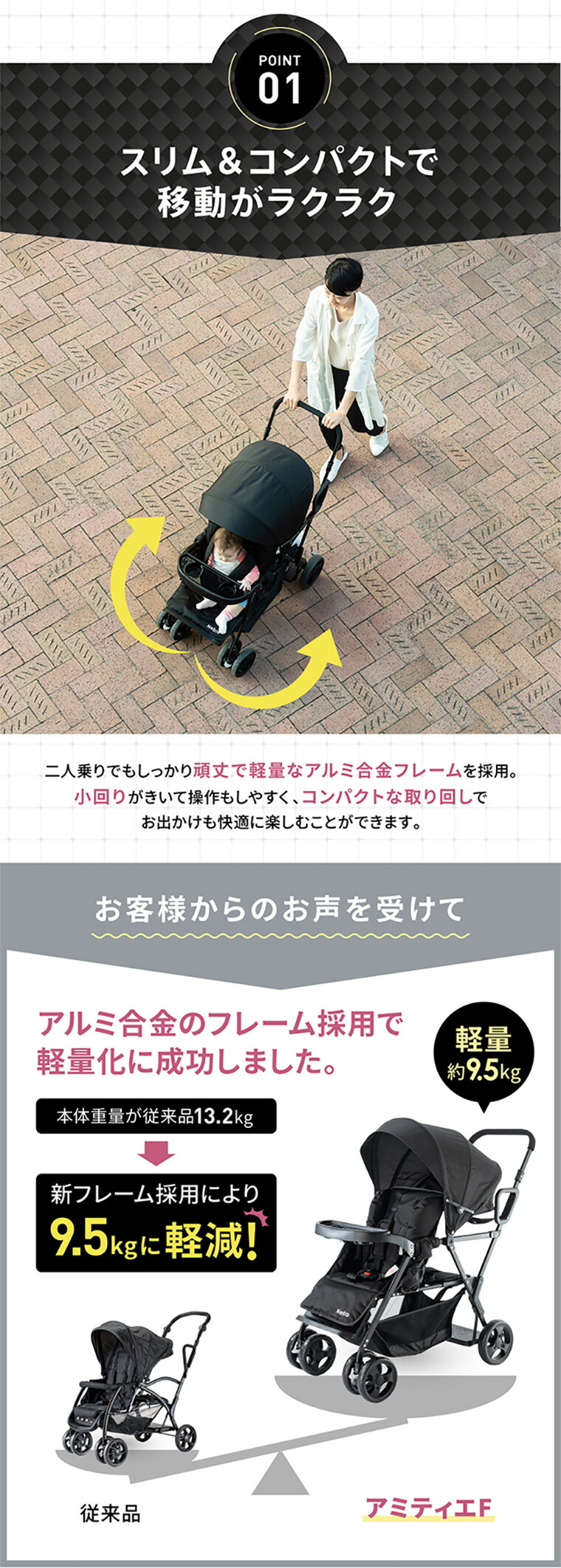 楽天市場】【2人乗りサイズでもコンパクト！】二人乗り 2人乗り