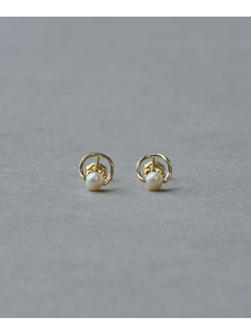 楽天市場】K10YG パール サークル ピアス ete エテ アクセサリー